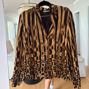 Alberto Makali B Leopard Blazer